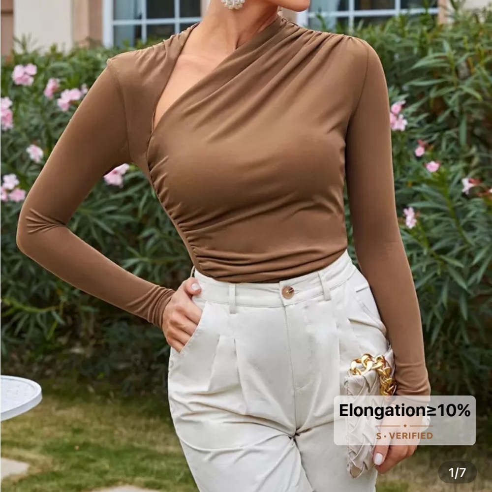 Elegant Brown Women's Top